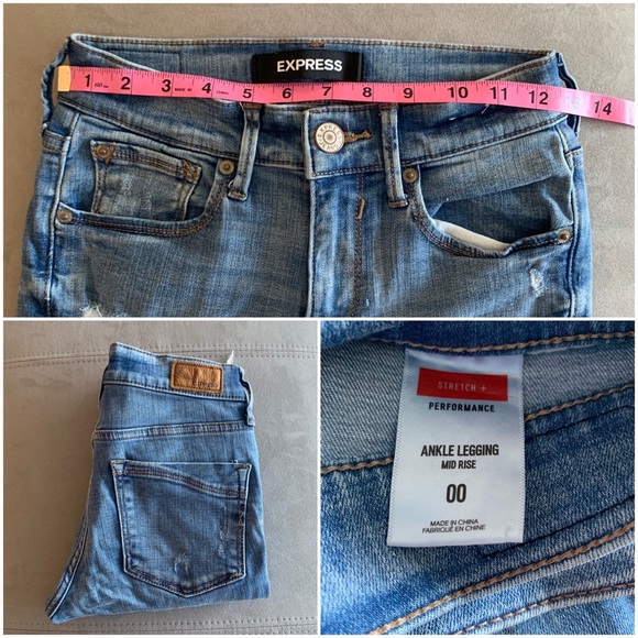 SOLD* Express Distressed Ripped Skinny Jeans - Picture 4 of 4